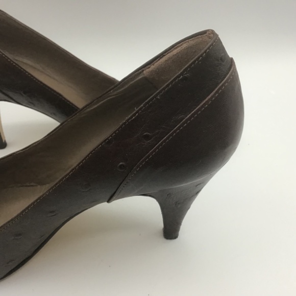 Monetti Leather Heel Brown Shoes Women’s Size 36 (6) Made in Italy - Picture 10 of 11